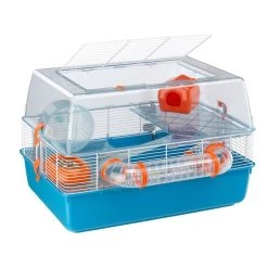 Ferplast Hamsterkooi Duna Fun Dierenverblijf 55x47x37.5 Cm Blauw Oranje