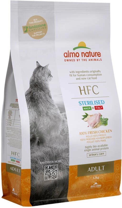 Almo Nature Dubbelpak 2x1, 2kg HFC Adult Sterilized Kip Droogvoer - Image 4