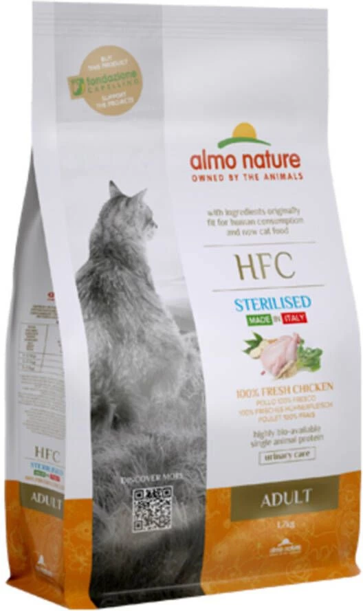 Almo Nature Dubbelpak 2x1, 2kg HFC Adult Sterilized Kip Droogvoer - Image 3
