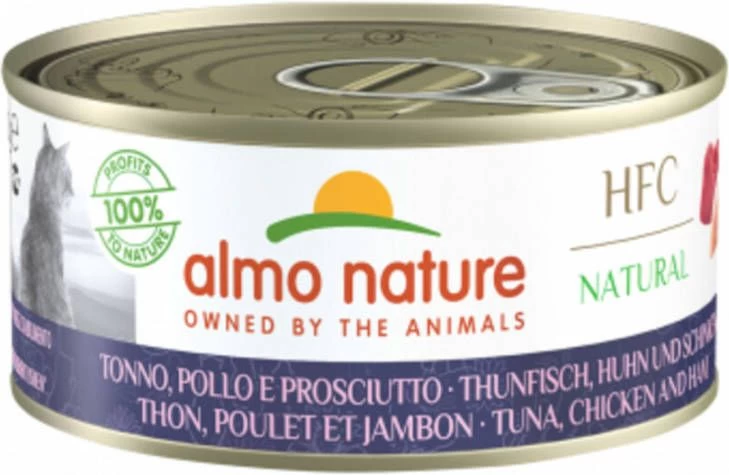 Almo Nature HFC Natural Met Tonijn, Kip En Ham Natvoer Kat 24 X 150 Gr - Image 2