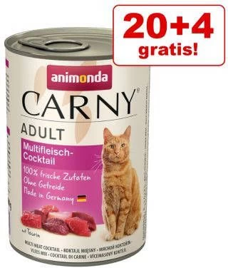 Animonda Carny 24 X 400 G Adult + 140 Ml Cat Drink Kip Gratis! Rund & Kabeljauw Met Wortelpeterselie - Afbeelding 14