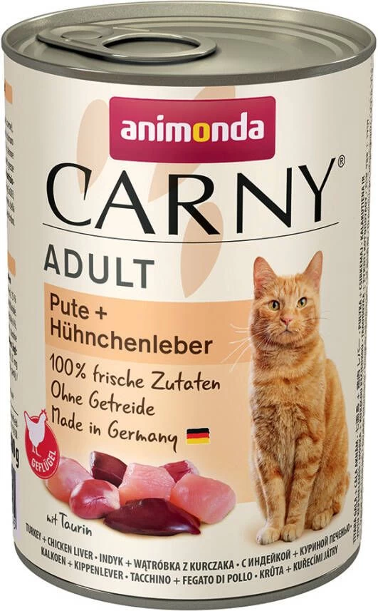Animonda Carny 24 X 400 G Adult + 140 Ml Cat Drink Kip Gratis! Rund & Kabeljauw Met Wortelpeterselie - Afbeelding 17