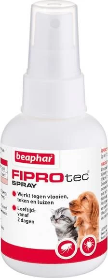 Beaphar Fiprotec Anti Vlooien En Teken Spray Hond En Kat 100 Ml