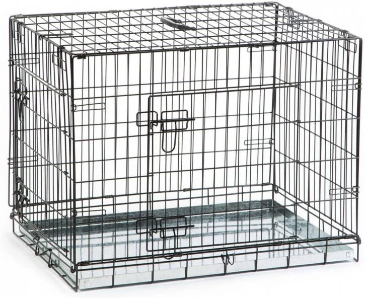 Beeztees Hondenbench 2 Deurs Inklapbaar Zwart 78 X 55 X 61 Cm