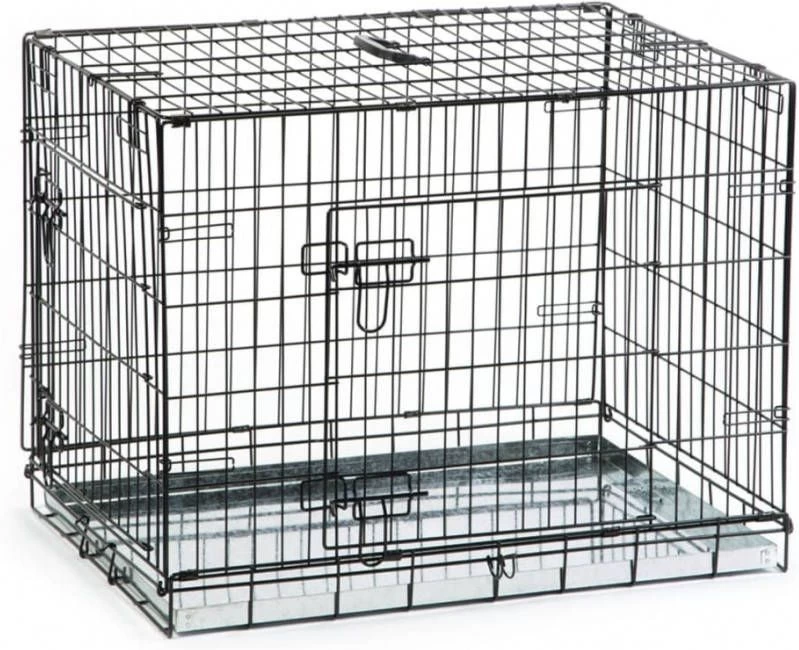 Beeztees Hondenbench 2 Deurs Inklapbaar Zwart 78 X 55 X 61 Cm - Image 2