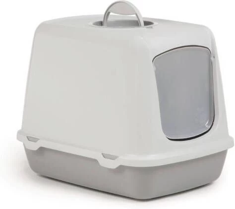 Savic Kattentoilet Oscar 50x37x39 Cm Kattenbak Grijs&Wit - Image 3