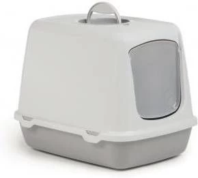 Savic Kattentoilet Oscar 50x37x39 Cm Kattenbak Grijs&Wit - Image 2