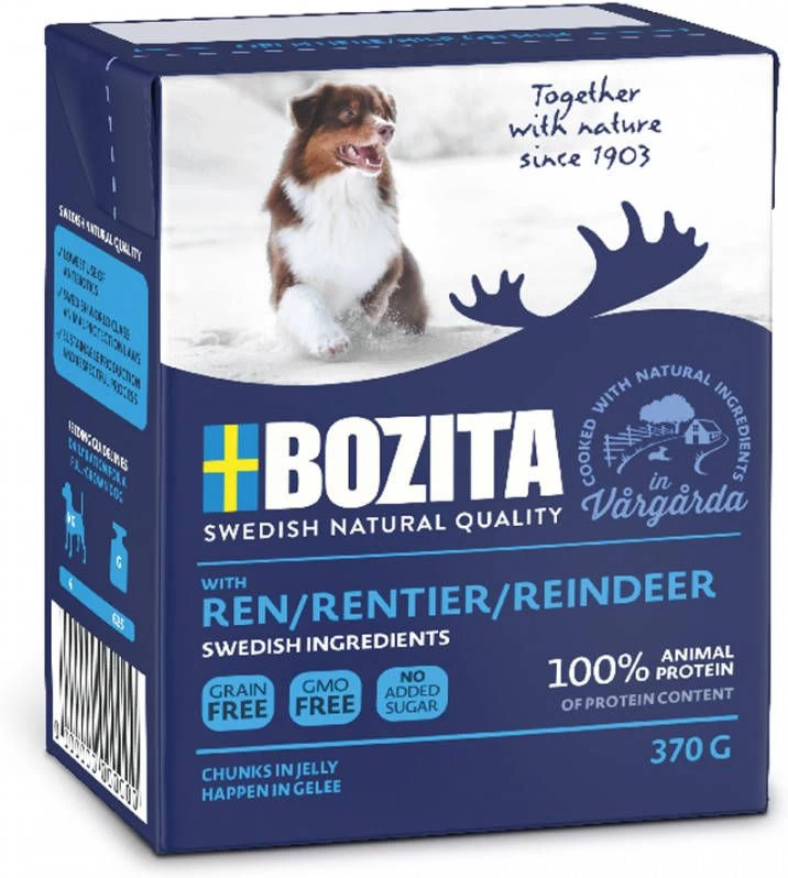 Bozita Hapjes In Gelei 12 X 370 G Hondenvoer Rendier - Afbeelding 2