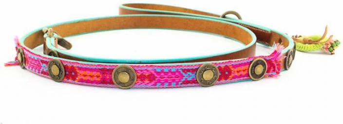 DWAM Looplijn Boho Rosa L Bruin&Roze Hondenriem 135.2.5 Cm - Afbeelding 3
