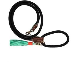DWAM Looplijn Sand Touw Hondenriem 165x1 Cm Zwart Bruin