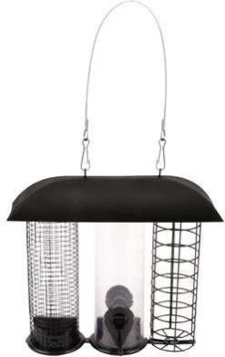 Best For Birds Metalen Drie In Een Voedersilo Zwart 24 Cm Vogelvoederhuisjes