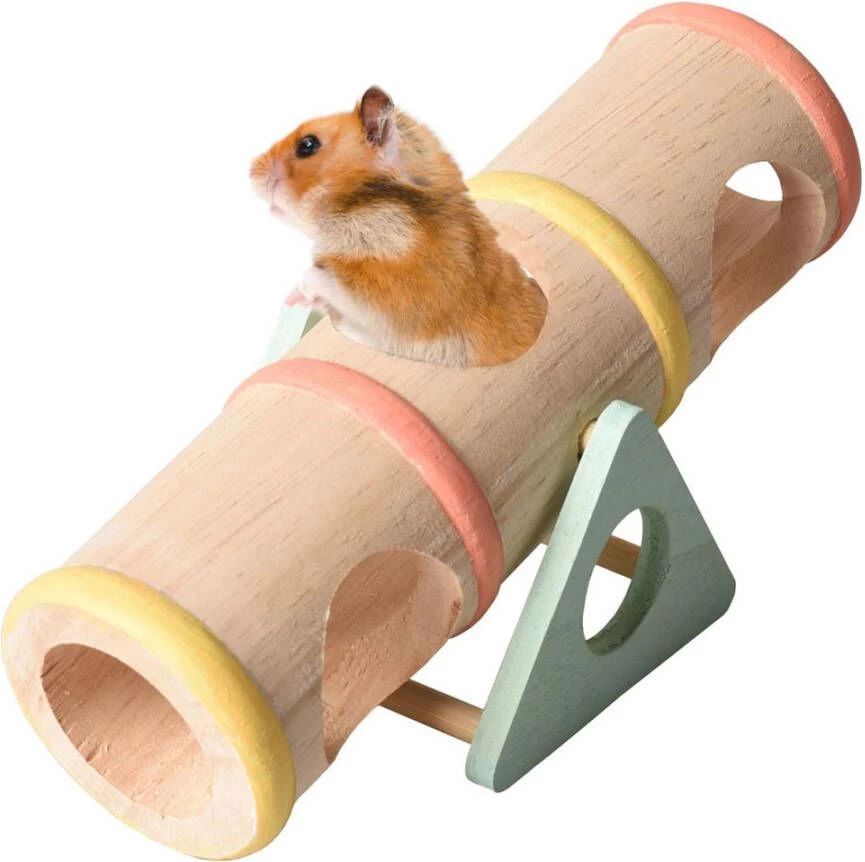 Flamingo Knaagdierenspeelgoed Wip Wap Buis Speelgoed 16.5x7x9 Cm Multi Color - Afbeelding 2