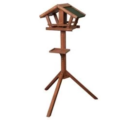 FLAMINGO Vogelvoedertafel Op Standaard Mimir 44x30x123 Cm Naturel