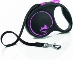 Flexi Black Design Tape M 5 M Hondenriem Pink&Zwart