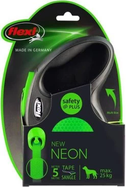 Flexi New Neon Special Edition 5m Hondenriem 5Zwart Groen
