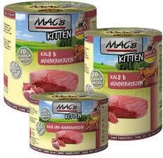 MAC's MAC&apos, S Kitten Kattenvoer Kalkoen, Rund En Eend Blik 6x800 G - Image 2