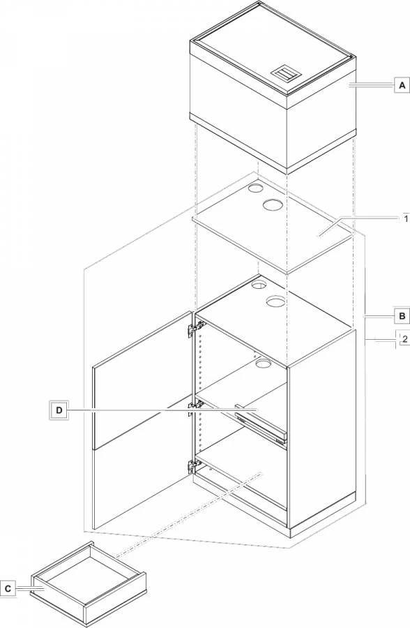 Oase Highline 175 Kast 70x50x107 Cm Aquariummeubel Antraciet - Image 2