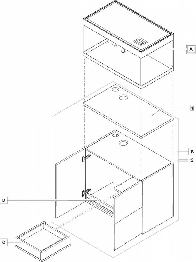 Oase Highline 300 Kast 115x50x76 Cm Aquariummeubel Wit - Image 2