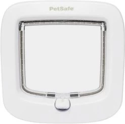 Petsafe Kattenluik Met 4 Weg Handmatig Veiligheidssysteem Kattenluik 21.9x4.8x21.9 Cm Wit