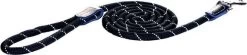 Rogz Rope Lijn Lang Zwart Hondenriem 180X0.9 Cm