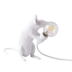 Seletti LED Decoratie Tafellamp Mouse Lamp USB Zittend Wit