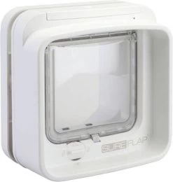 SureFlap Dierenluik Microchip Dualscan Kattenluik 20x20x7 Cm Wit