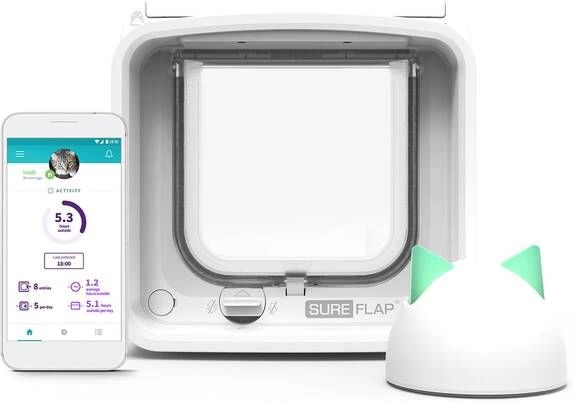 SureFlap Microchip Kattenluik Connect Bundel Kattenluik Wit