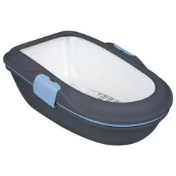 Trixie Overige Merken Kattenbak Berto Met Scheidingssysteem Donkergrijs