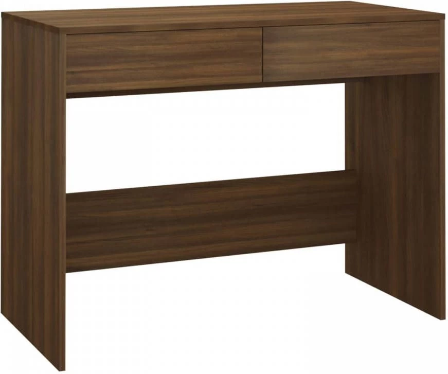 VidaXL Bureau 101x50x76, 5 Cm Spaanplaat Bruineikenkleurig - Image 3