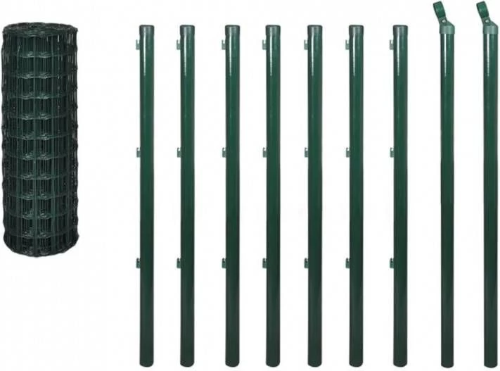 VidaXL Euro Hek 10x1, 5 M Staal Groen - Image 5