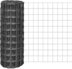 VidaXL Euro Hek 25x1 M Met 100x100 Mm Gaas Staal