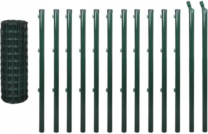 VidaXL Euro Hek 25x1, 5 M Staal Groen - Image 4