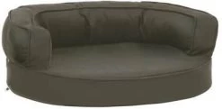 VidaXL Hondenbed Ergonomisch Linnen Look 60x42 Cm Donkergrijs