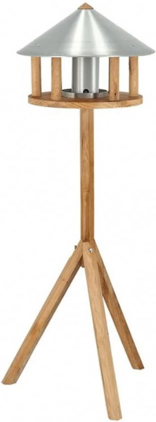 Esschert Design Vogelvoederhuisje Met Silo En Rond Dak Zink - Afbeelding 3